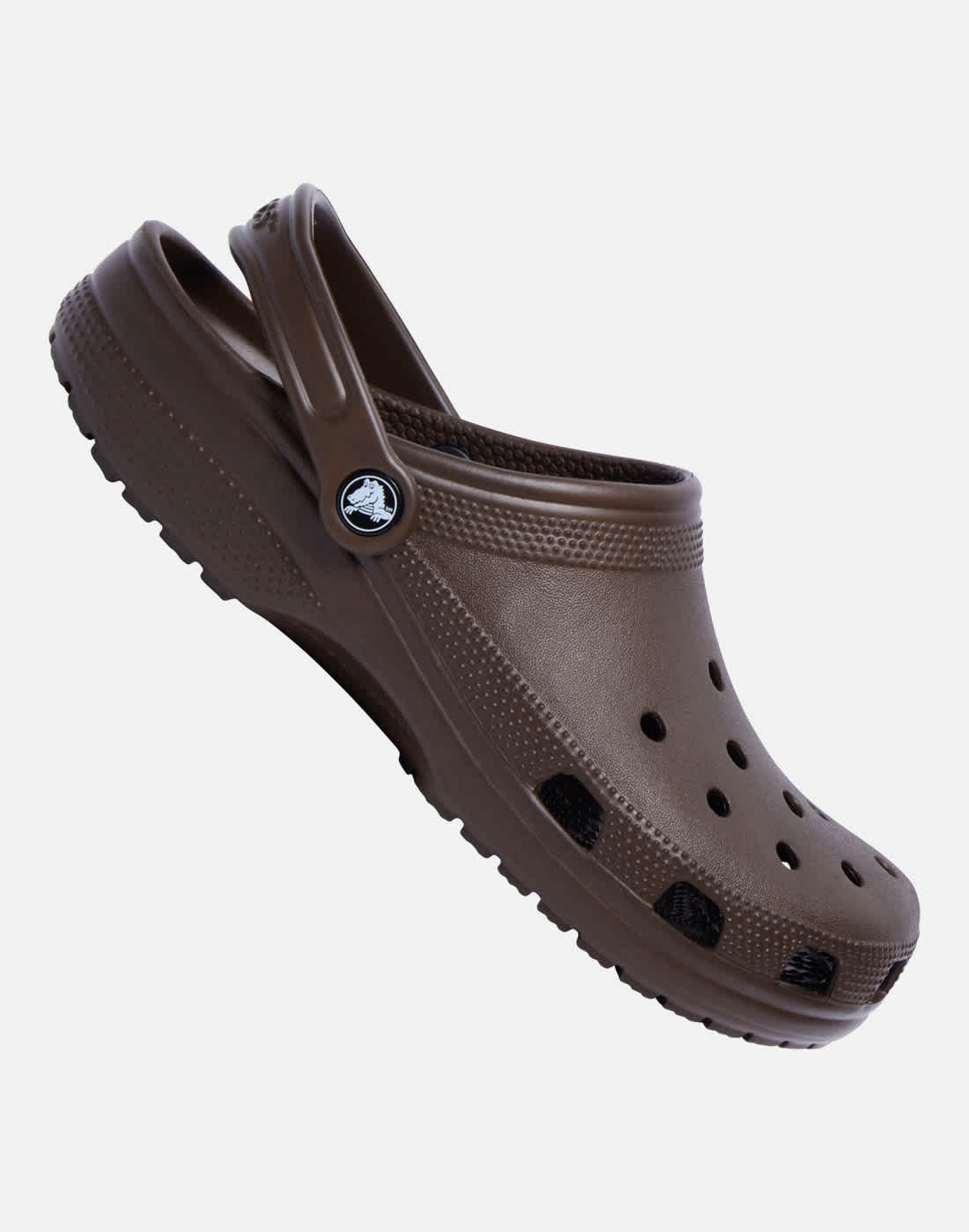 Crocs Adults Classic Clog Slides in Brown | Size 7