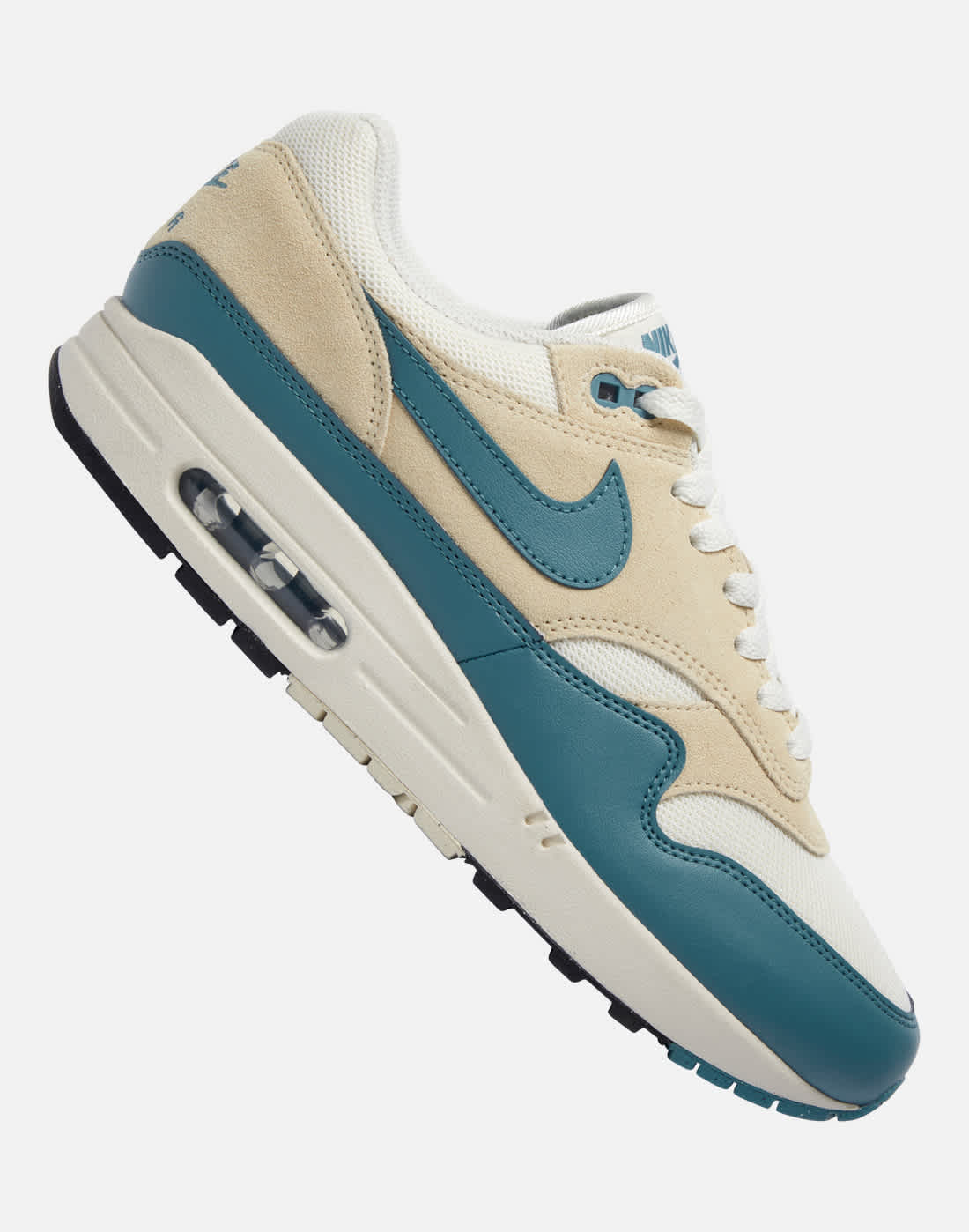Men's Nike Air Max 1 Trainers in Cream/Blue | Size 8 | Rubber