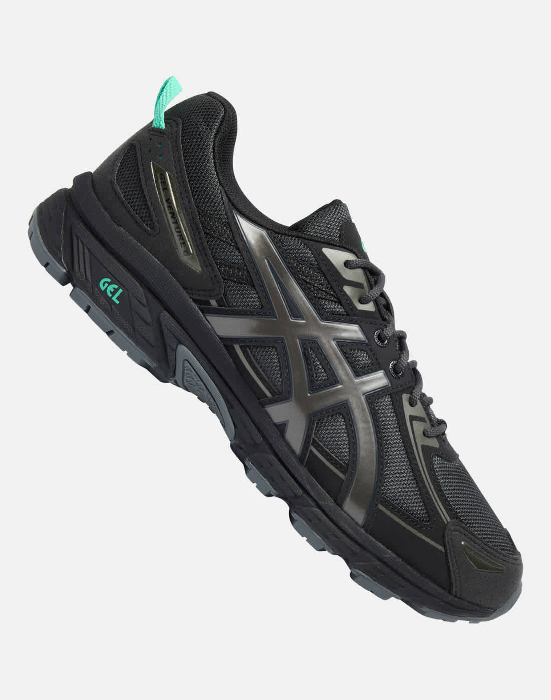 Men's Asics Gel Venture 6 Trainers in White/Green | Size 9