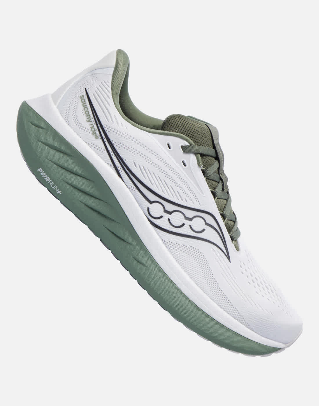 Men's Saucony Ride 18 Running Shoes in White | Size 11.5 | Rubber