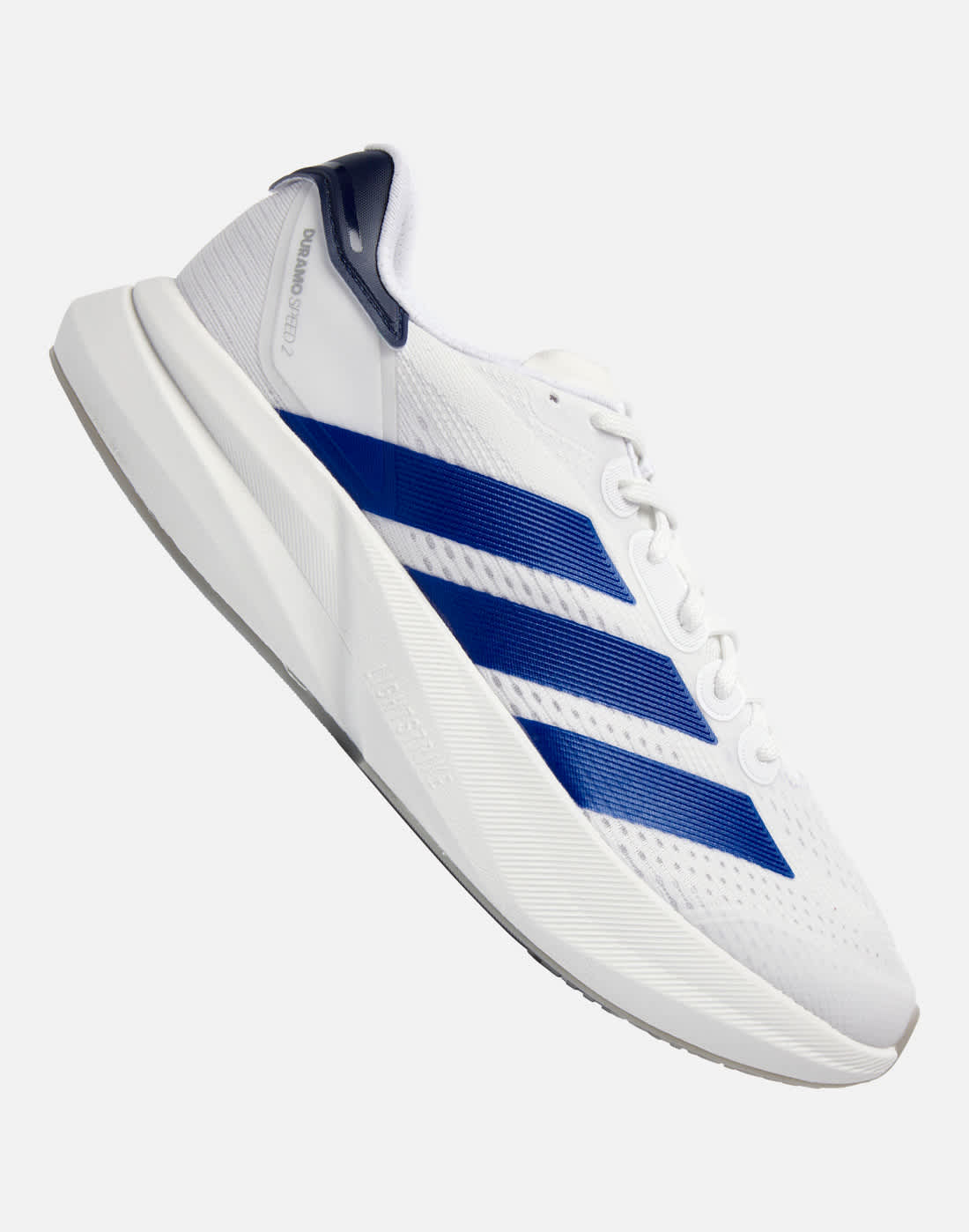 Men's adidas Duramo Speed 2 Running Shoes in White/Blue | Rubber