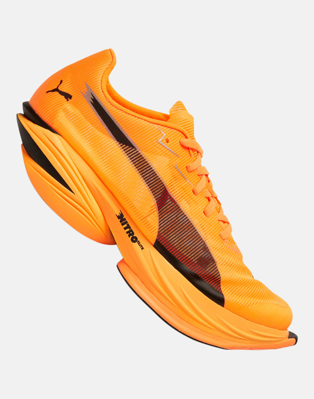 Men's Puma Fast-R Nitro Elite 3 Running Shoes in Orange | Size 8 | Rubber