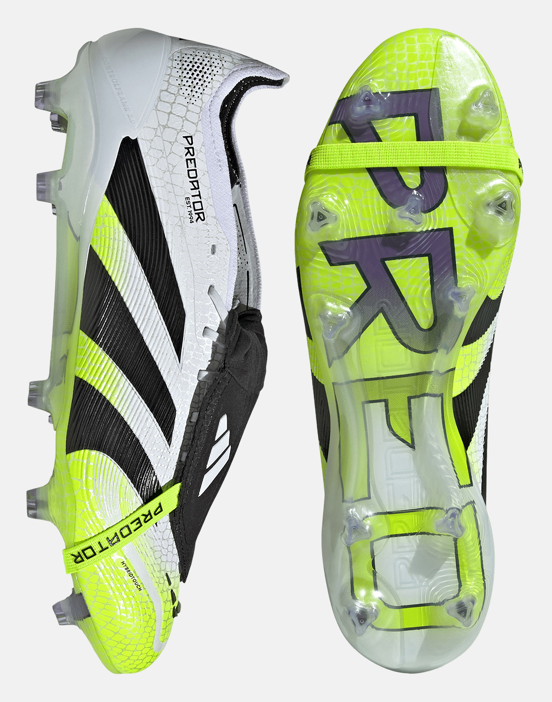 adidas Football Boots in White/Black for Adults Predator Elite Ft Firm Ground | Size 7 | Rubber