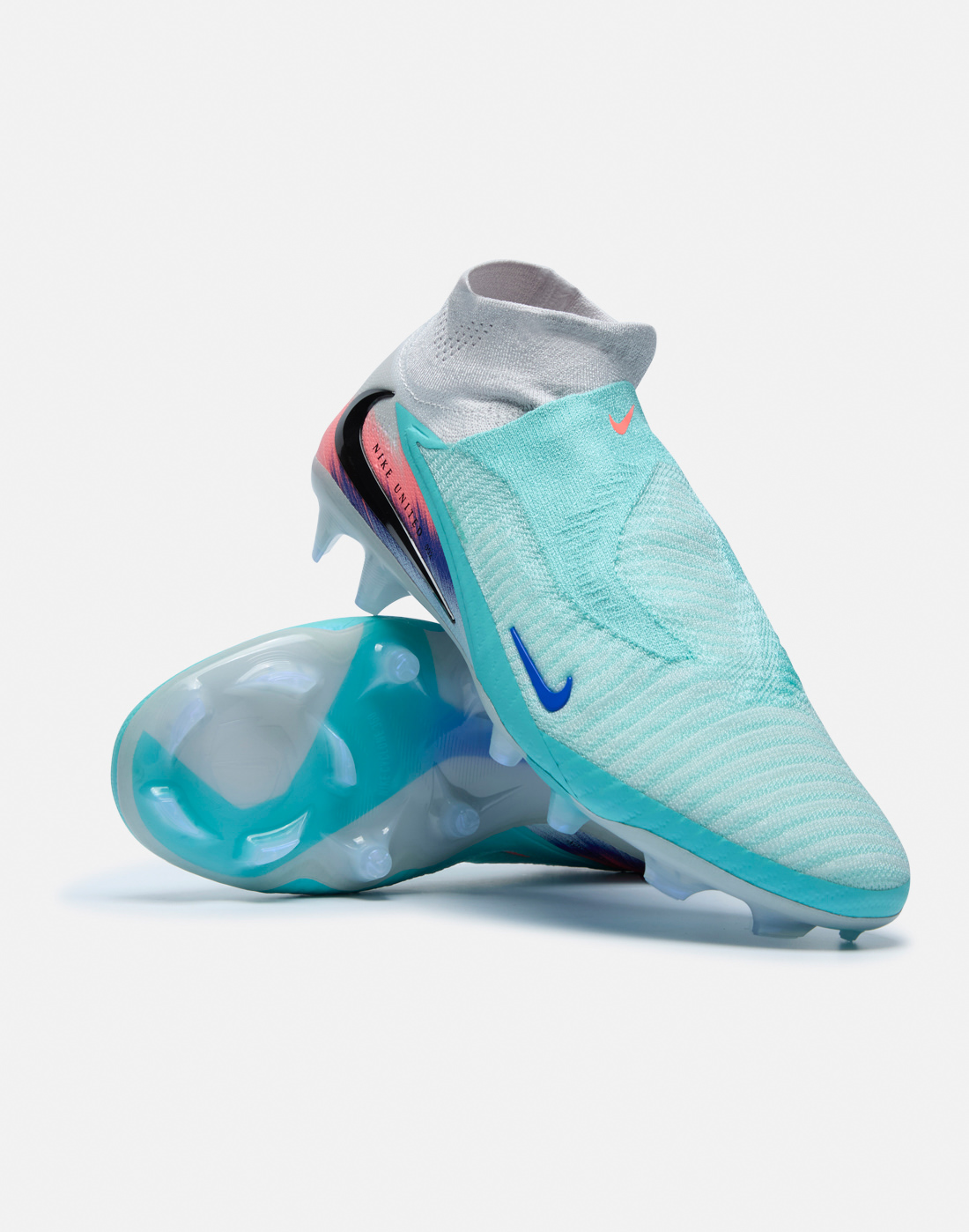 Nike Football Boots in Green/Orange for Adults Phanom Elite High Firm Ground | Size 7