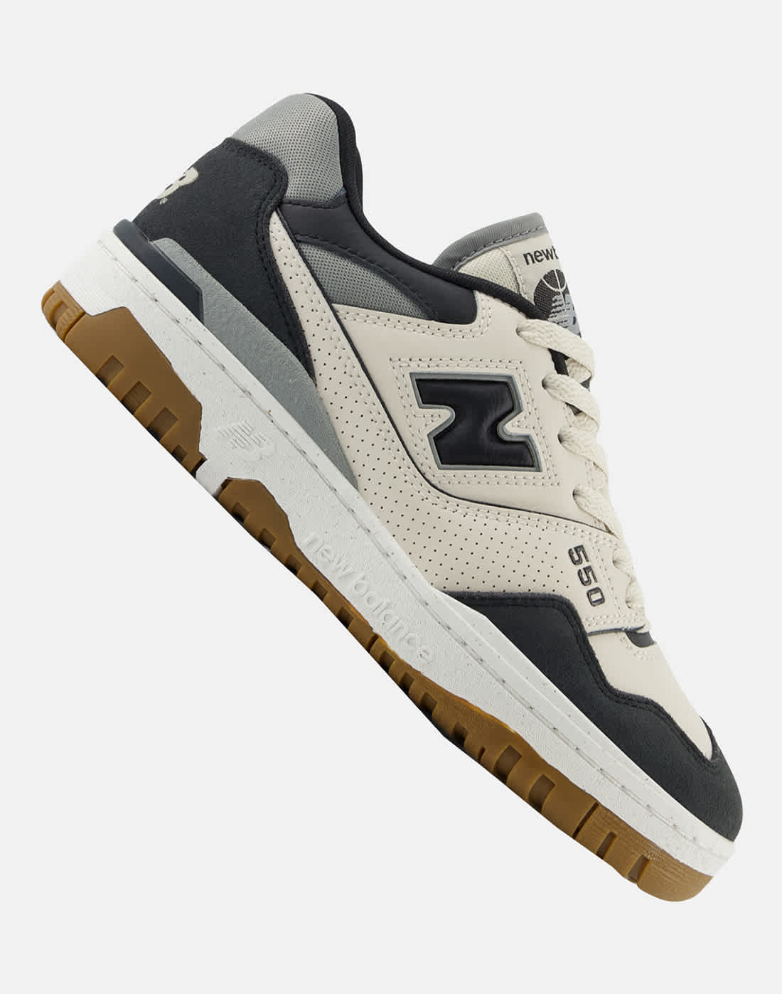 Women's New Balance 550 Trainers Wh in White/Grey | Rubber
