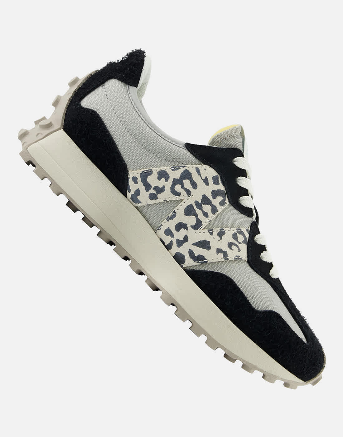 Women's New Balance 327 Trainers in Grey/Black | Size 5 | Nylon