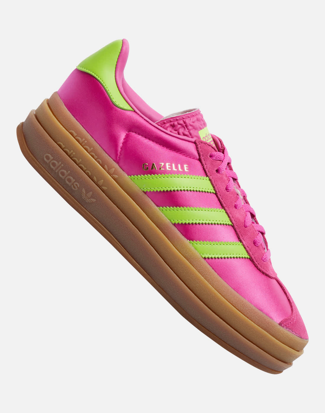 Women's Adidas Originals Gazelle Bold Trainers in Pink/Gold | Size 5 | Rubber