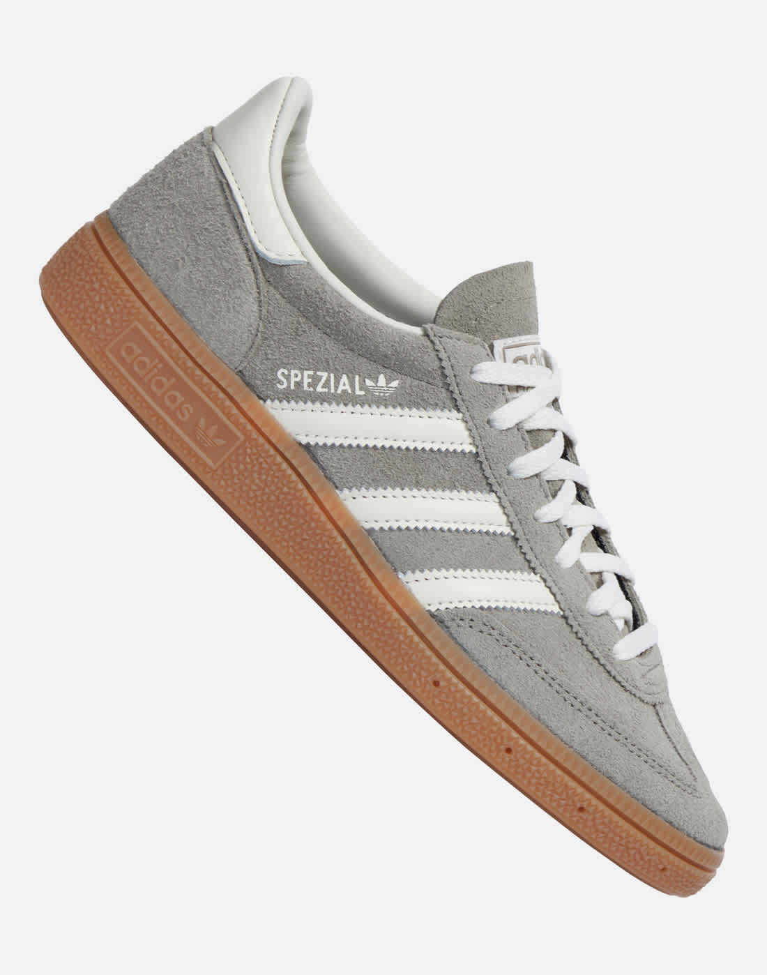 Adidas Originals Adults Handball Spezial Trainers in Grey/White | Size 4.5 | Rubber