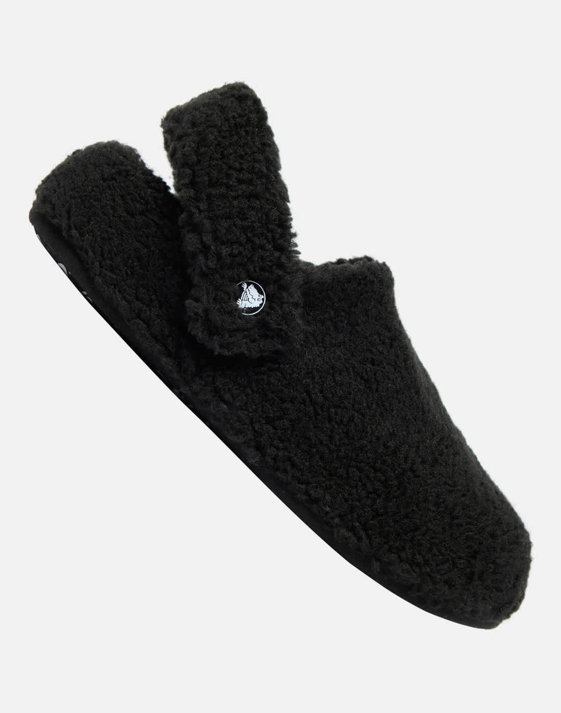 Women's Crocs Classic Cozzzy Slipper in Black | Rubber