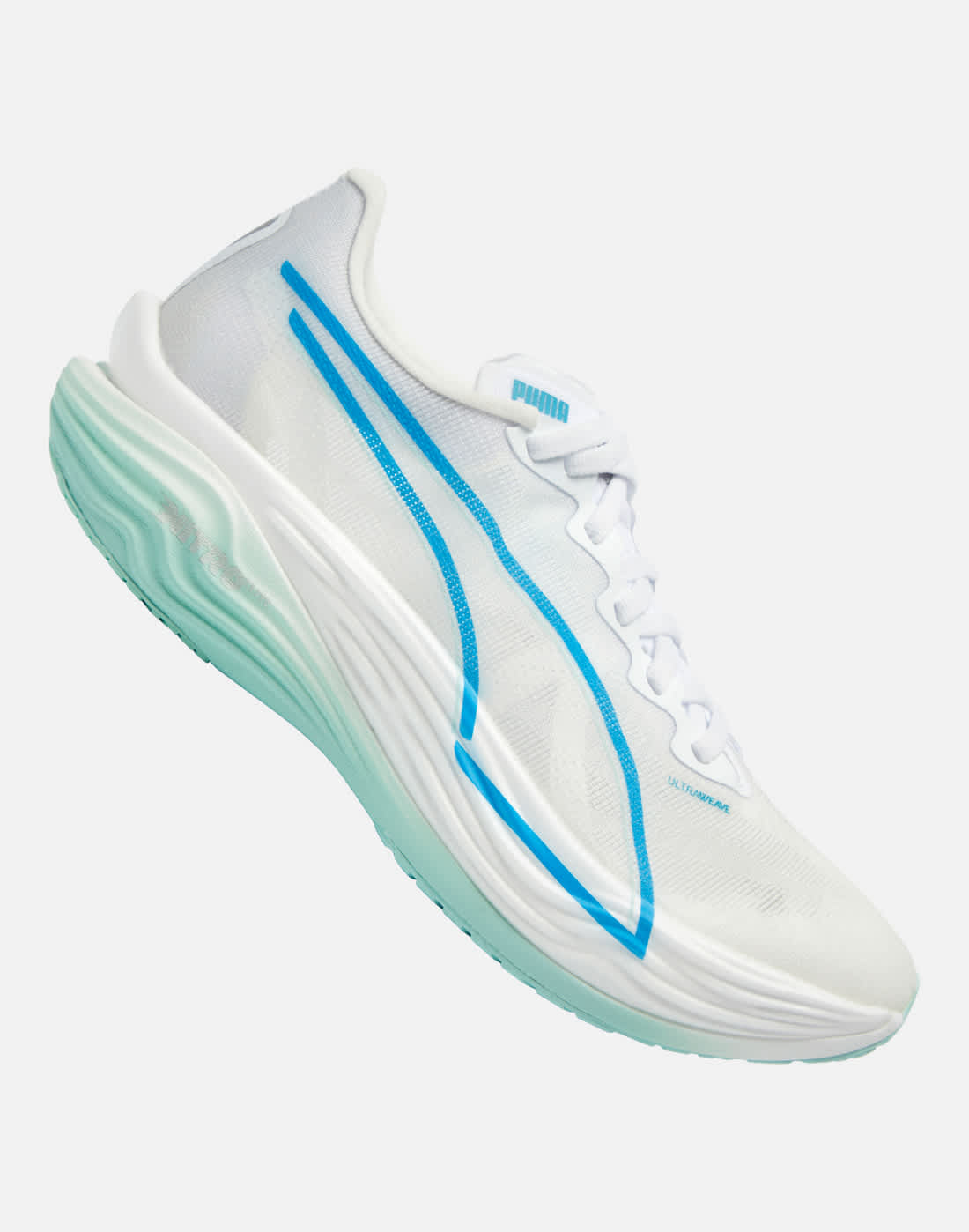 Women's Puma Deviate Nitro Elite 3 Running Shoes in Blue | Rubber