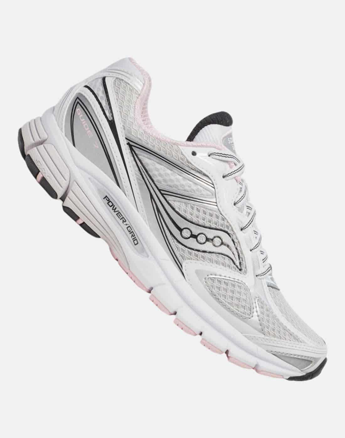 Women's Saucony Progrid Guide 7 Trainers in Pink/White | Size 6