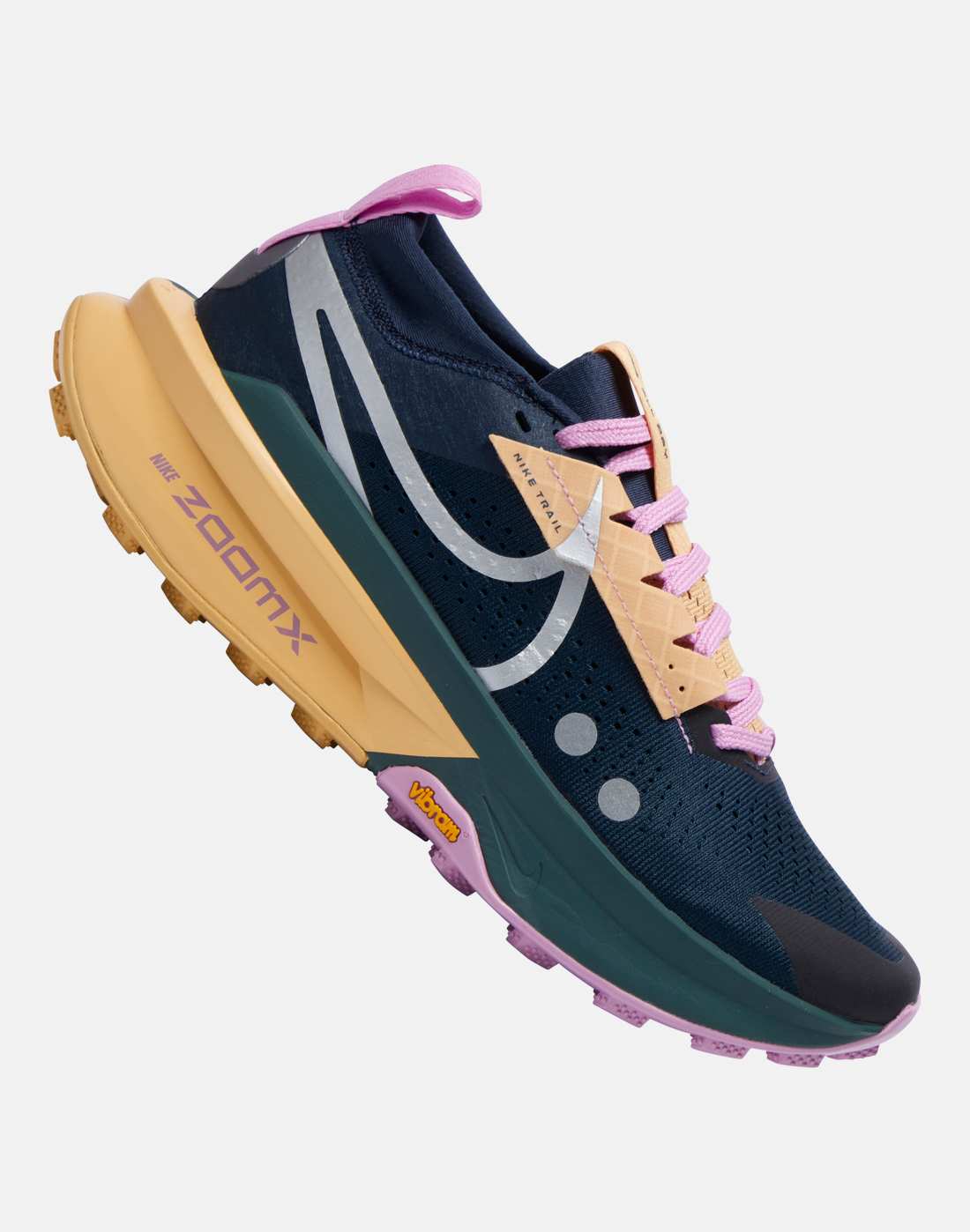 Women's Nike Zegama Trail 2 Shoes in Navy Blue/Silver | Size 4