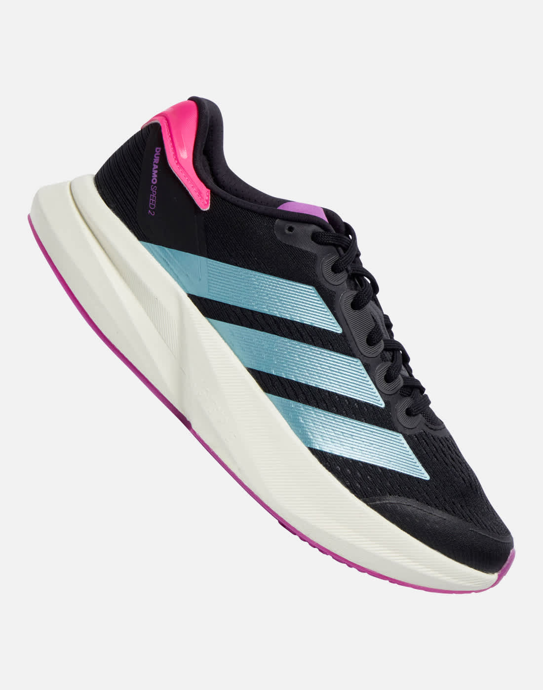 Women's adidas Duramo Speed 2 Running Shoes in Black/Pink | Size 6 | Rubber