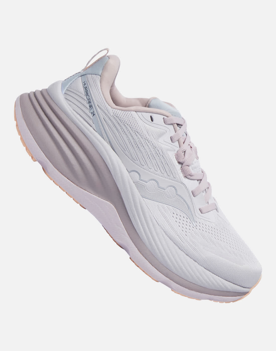 Women's Saucony Hurricane 24 Running Shoes in Pink | Size 6