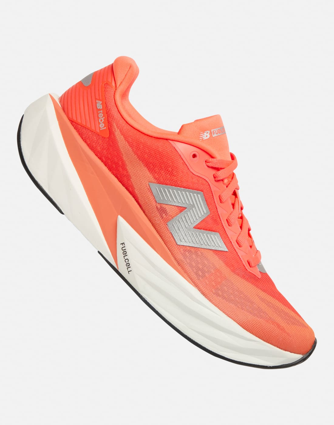 Women's New Balance Fuelcell Rebel V5 Running Shoes in Orange/White | Size 7 | Rubber