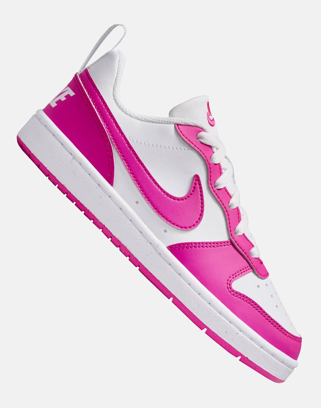Nike Older Kids Court Borough Low Recraft Trainers in Pink/White | Size 5