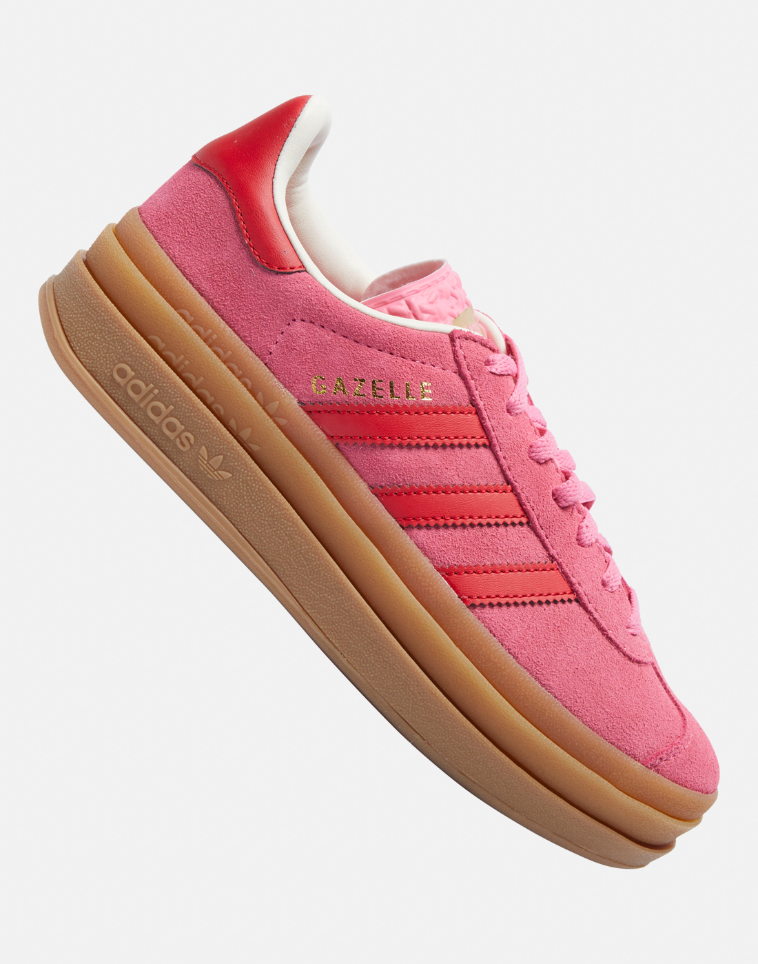 Adidas Originals Older Kids Gazelle Bold Trainers in Pink | Size 5 | Rubber