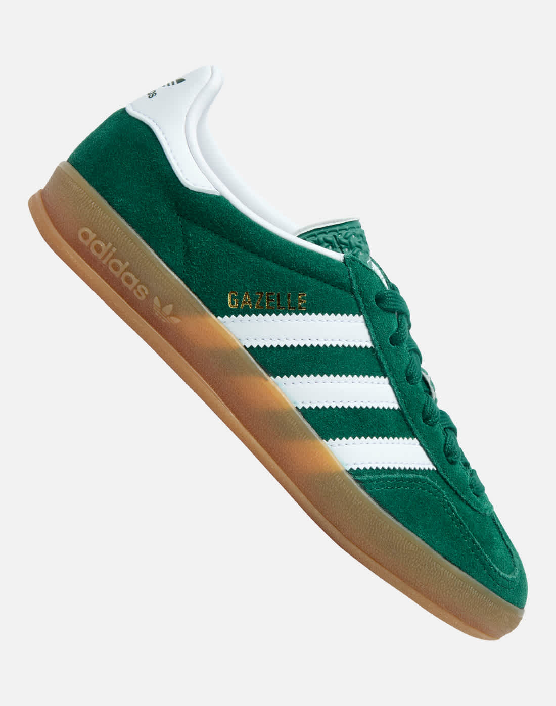 Adidas Originals Older Kids Gazelle Indoor Trainers in Green | Size 4 | Rubber