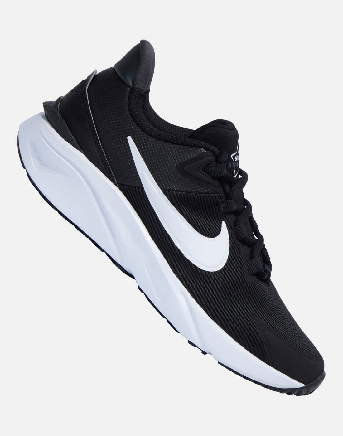Nike Older Kids Star Runner 4 Shoes in Black/White | Rubber