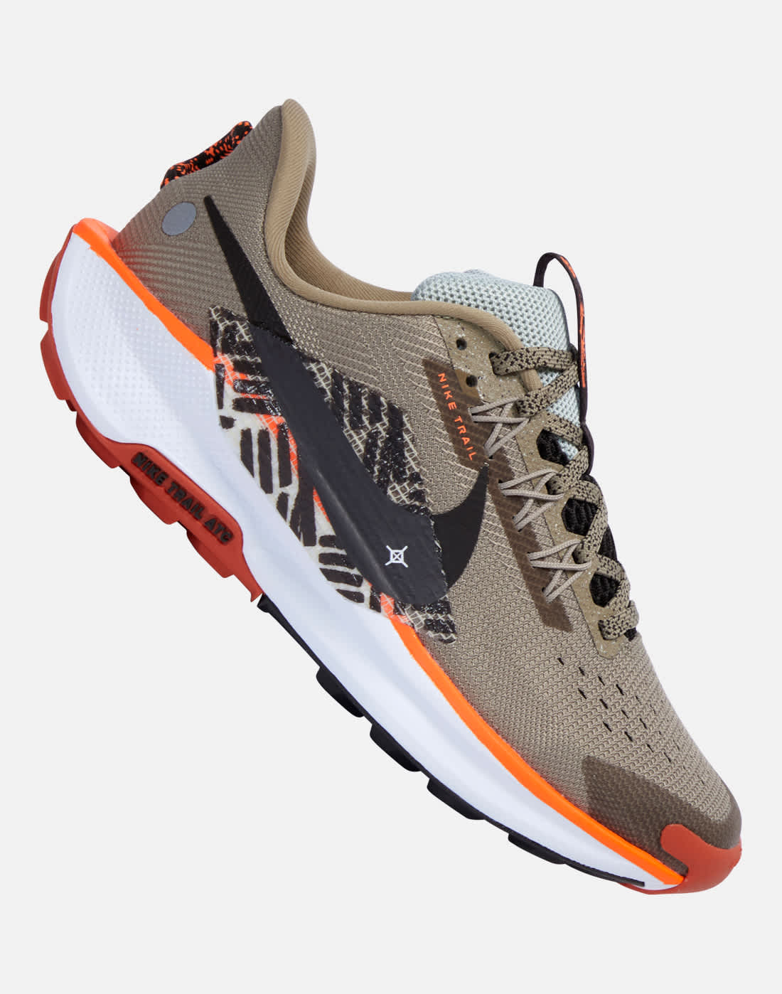 Nike Older Kids Air Zoom Pegasus Trail Shoes in Brown/Crimson | Size 5 | Rubber