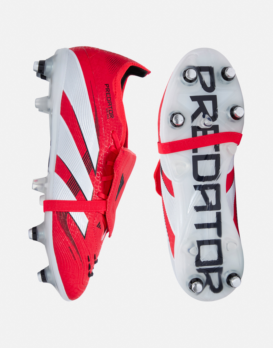 adidas Football Boots in Red/Black for Kids Predator Elite Ft Soft Ground | Rubber