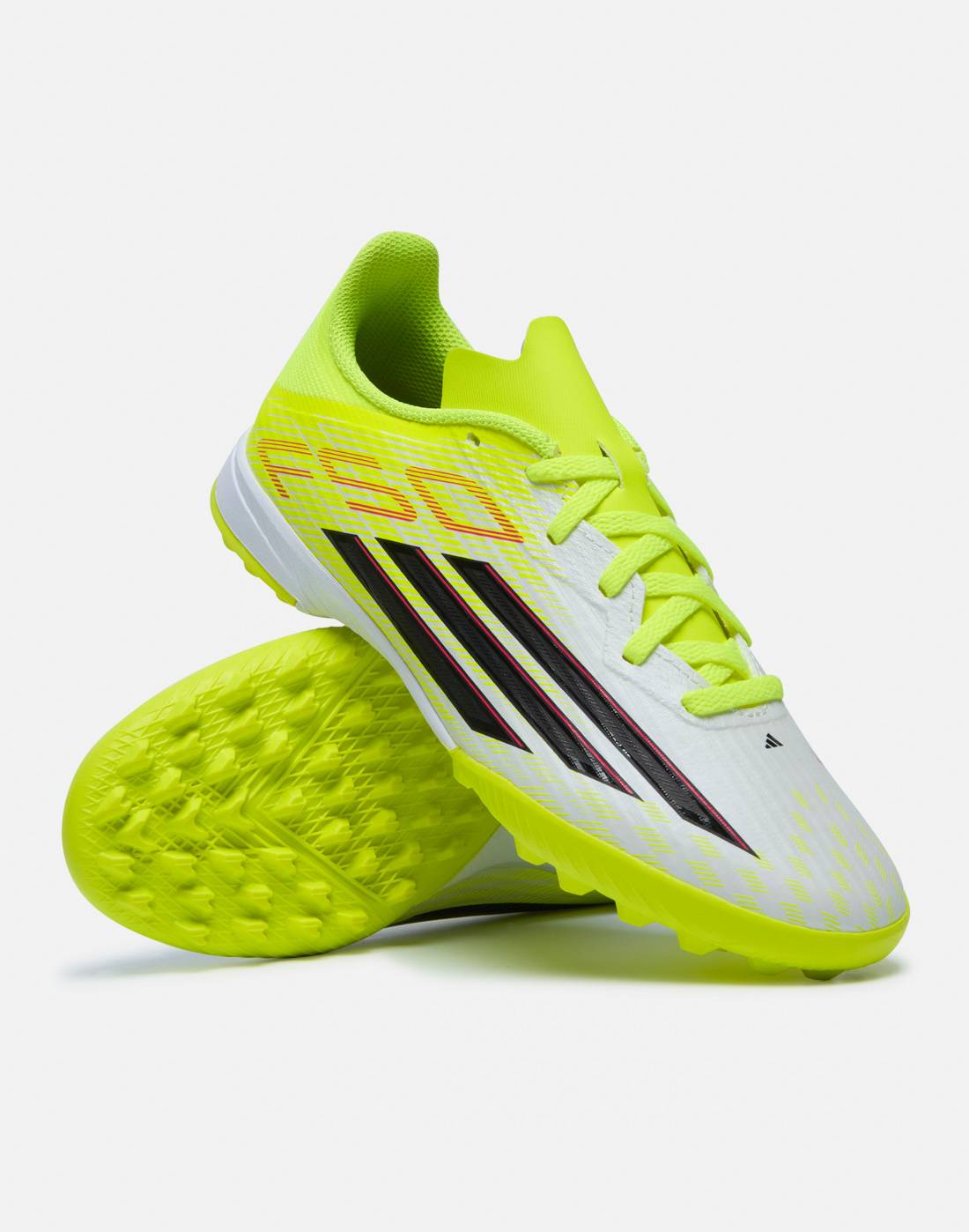 adidas Football Boots in Yellow/Black for Kids F50 League Astro Turf | Size 3 | Rubber