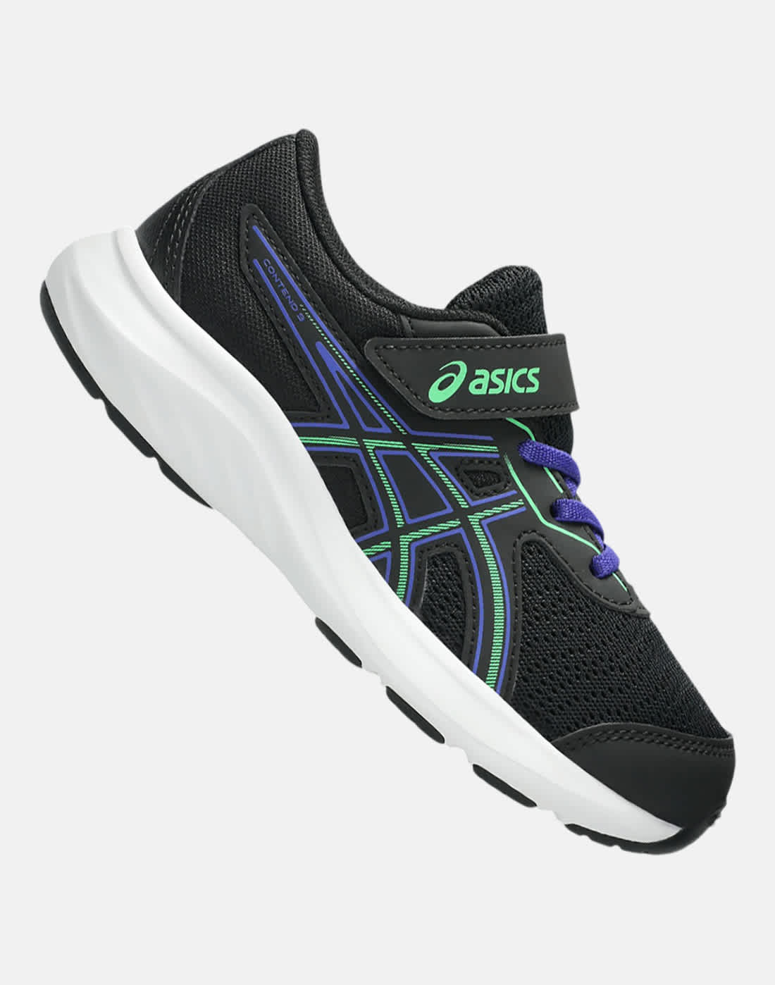 Asics Younger Kids Gel-Contend 9 Running Shoes in Black | Size 1 | Rubber