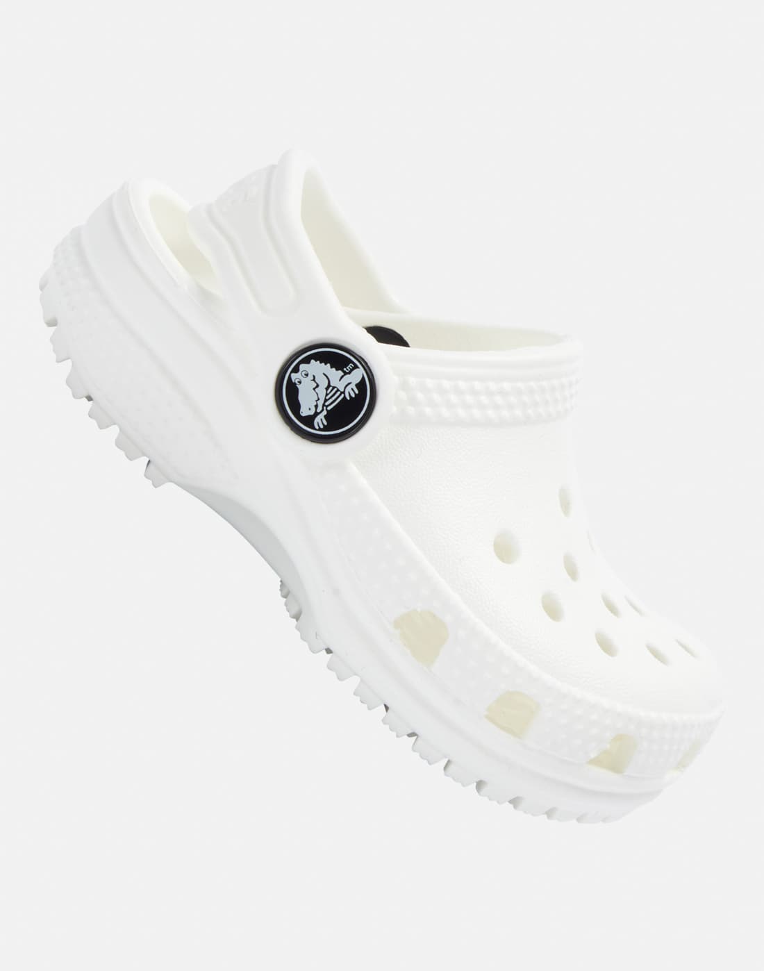 Crocs Younger Kids Classic Clog Slides in White