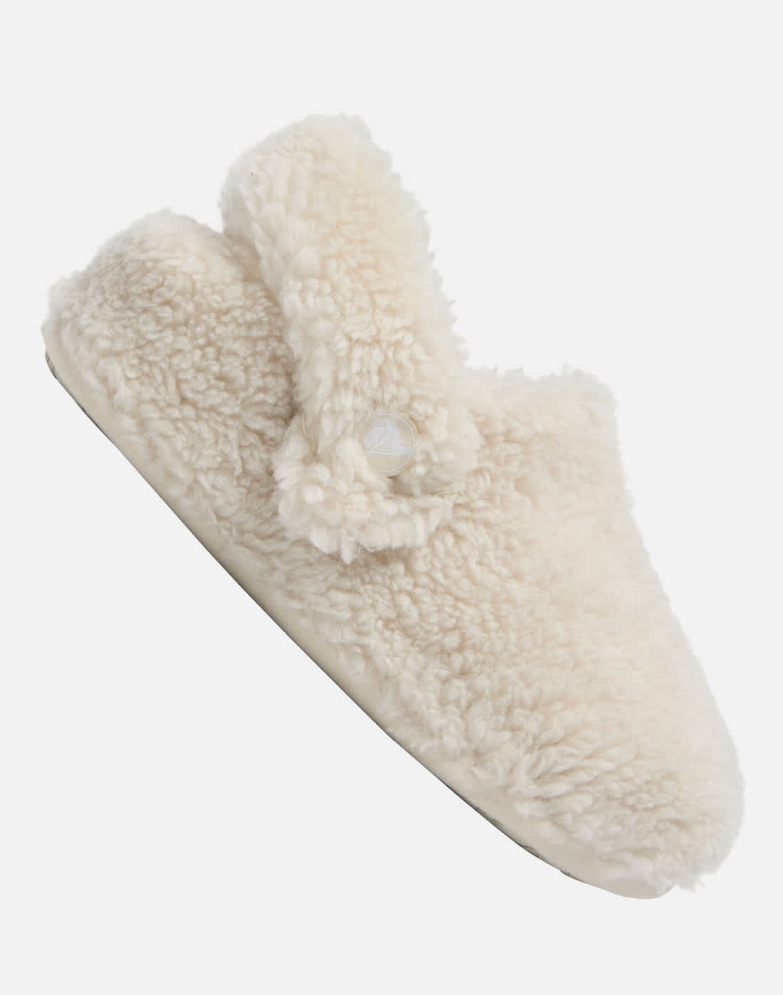 Crocs Younger Kids Classic Cozzzy Slipper in Cream