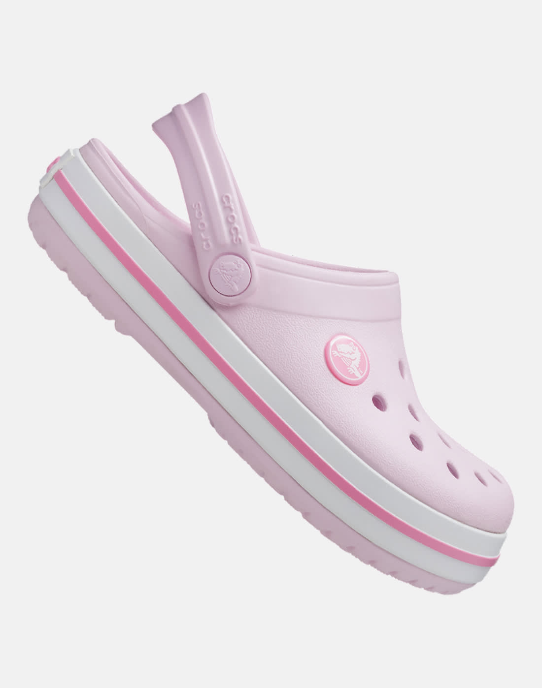 Crocs Younger Kids Classic Clog Slides in Pink | Size 1