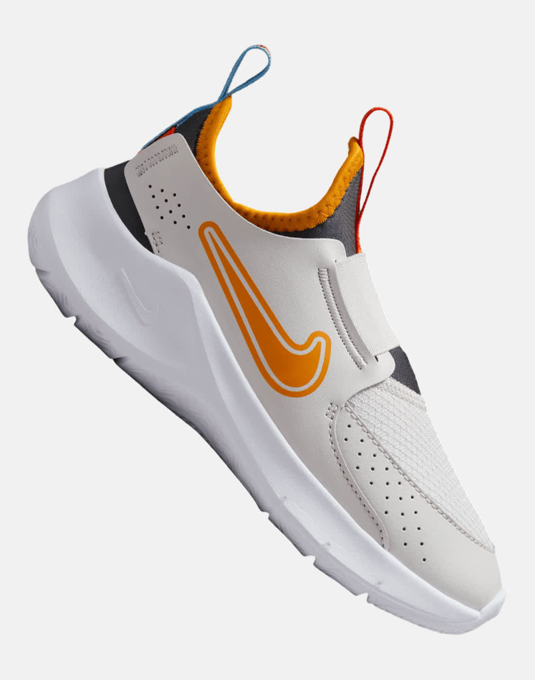 Nike Younger Kids Flex Runner 3 Shoes in Grey/Orange | Size 7.5