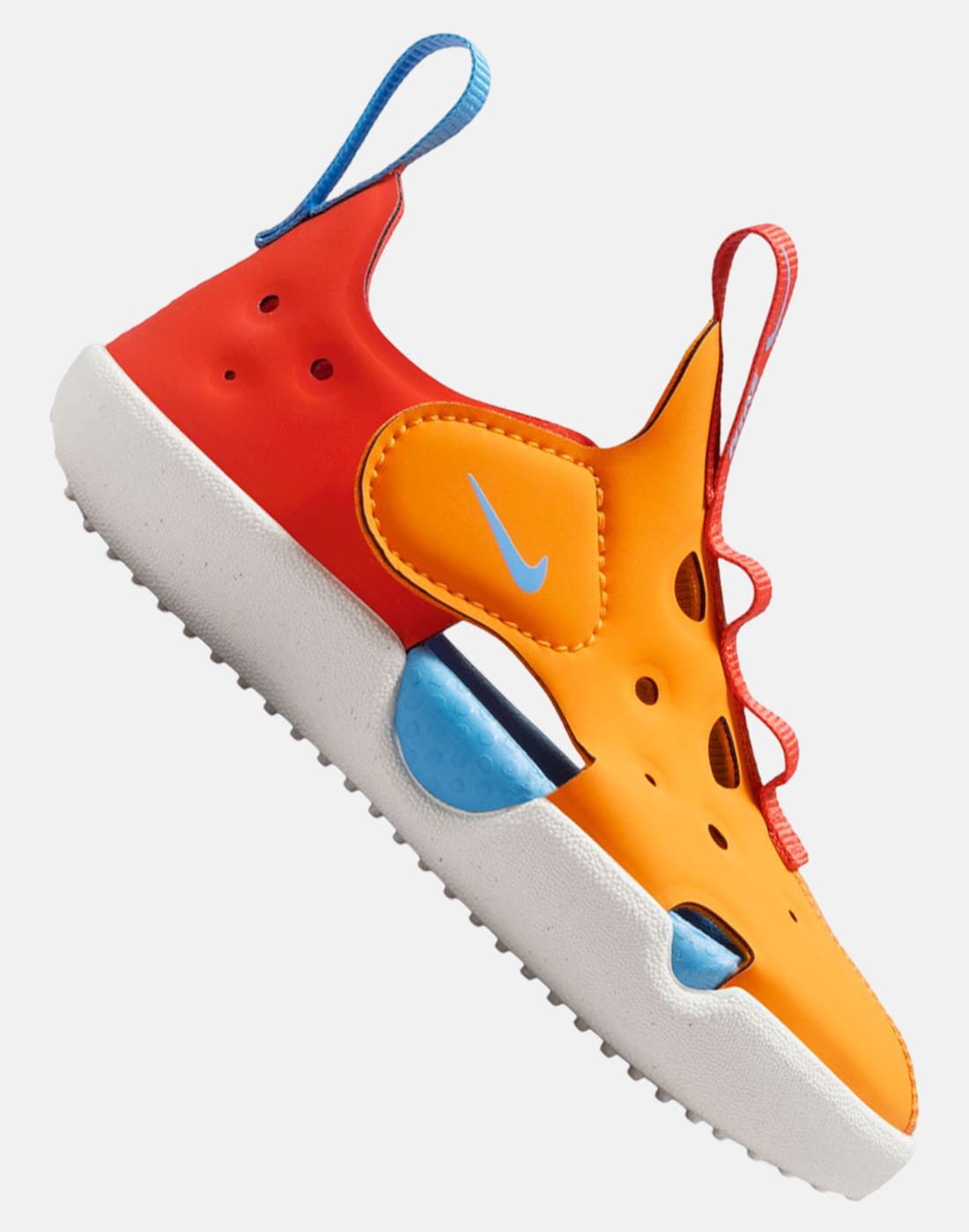 Nike Infant Sunray Protect 4 Slides in Orange/Blue | Size 4.5 | Rubber