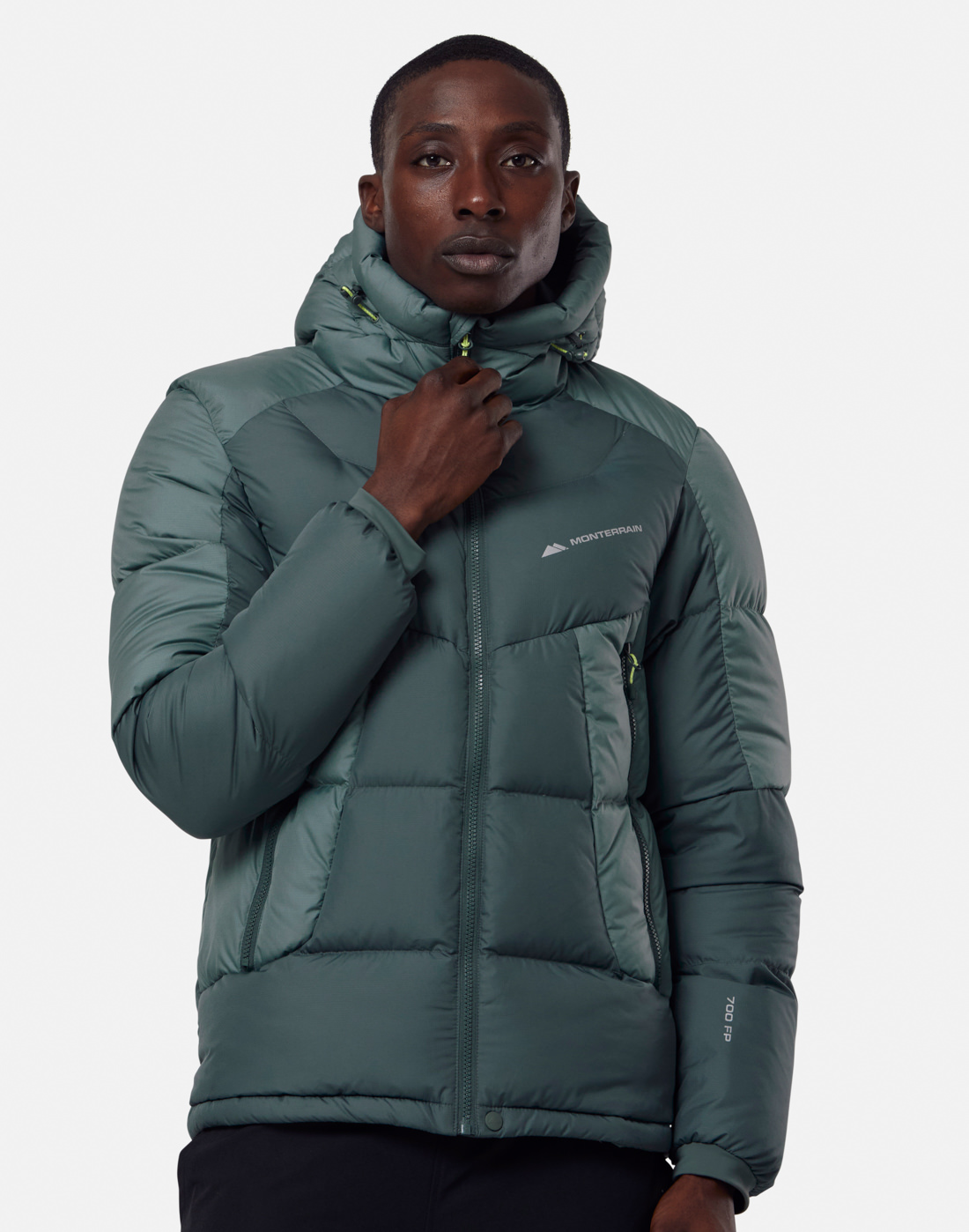Men's Monterrain Explorer Down Puffer Jacket in Green | XS