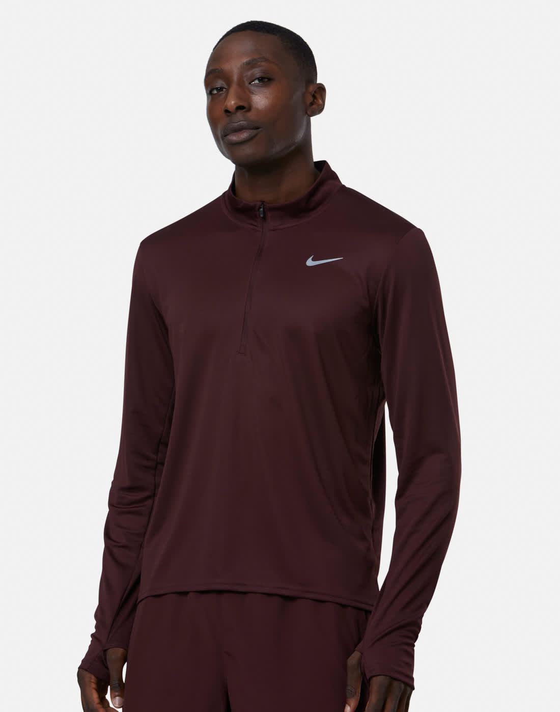 Men's Nike Pacer Half Zip Top in Purple/Silver | Large