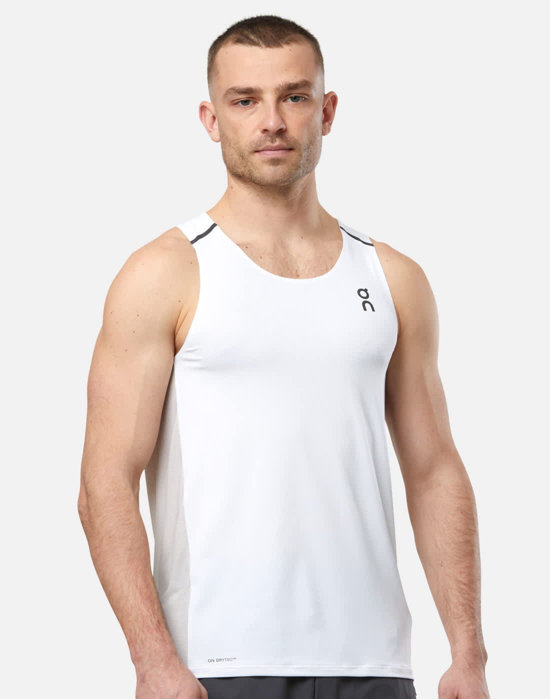 Men's On Performance Tank Top in White/Silver | Small