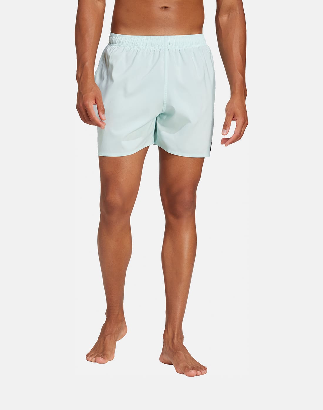 Men's adidas Solid Swim Shorts in Green/Black | Medium | Polyester