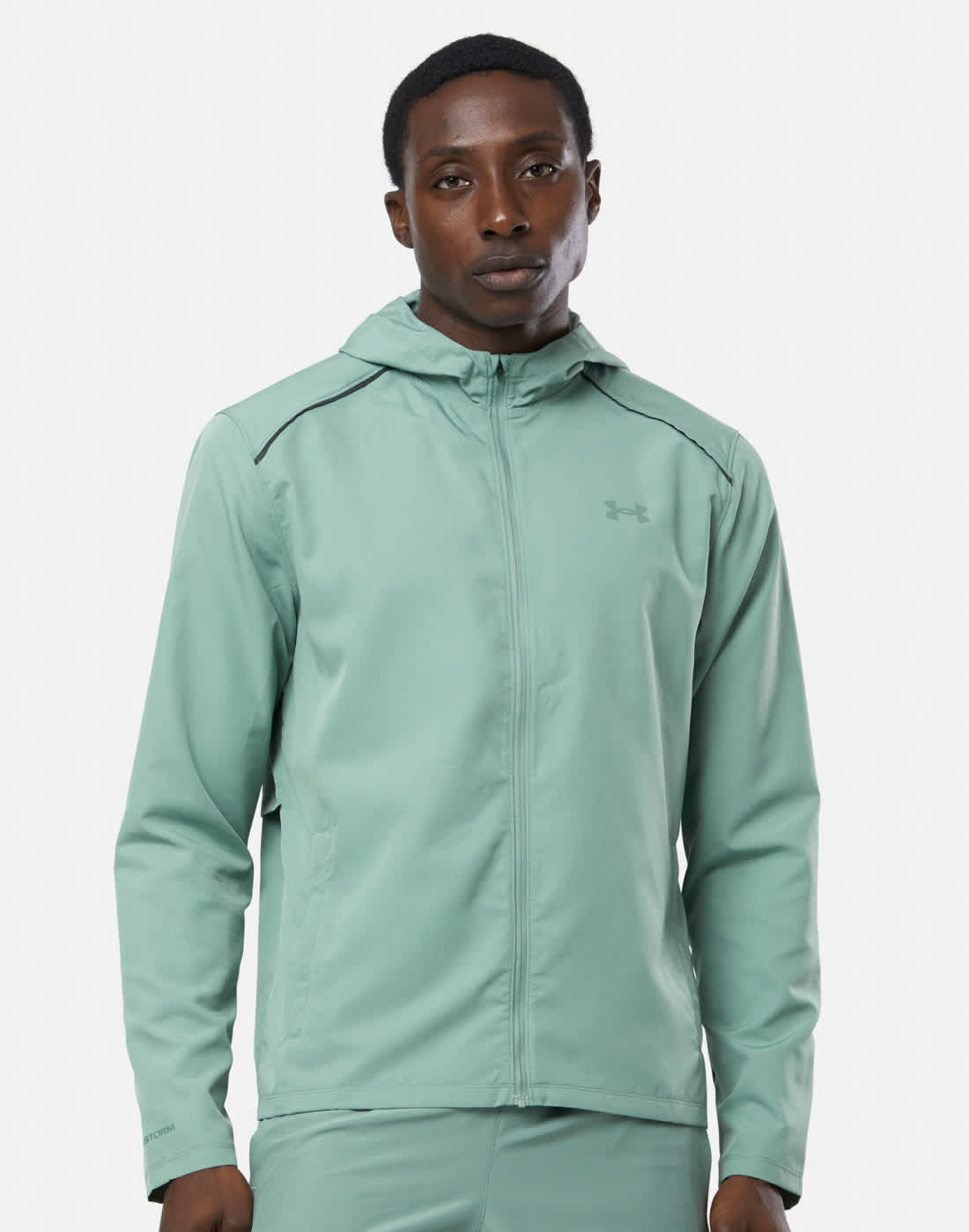 Men's Under Armour Launch Run Hooded Jacket in Grey