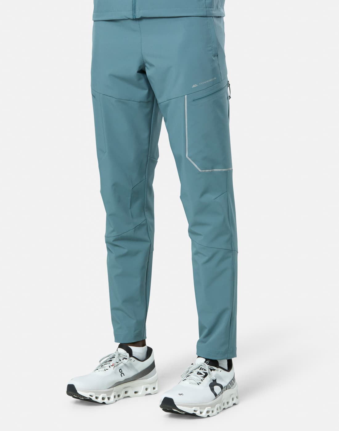 Men's Monterrain Ramble 3.0 Woven Pant Wh in Green/Blue