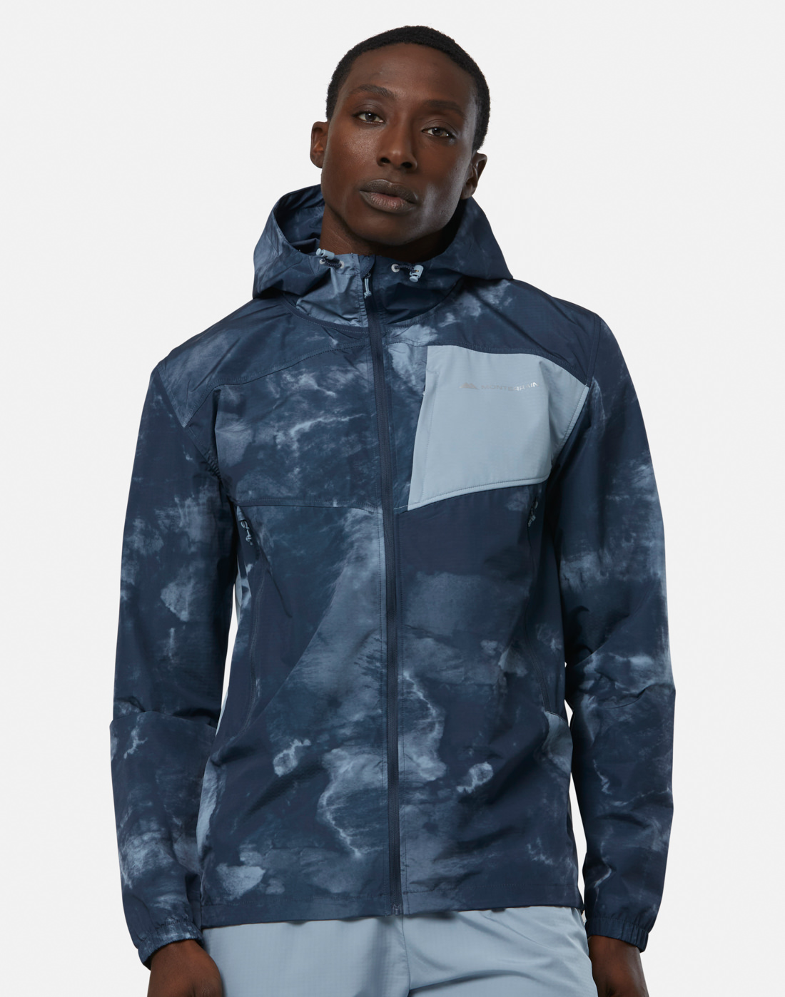 Men's Monterrain Evaporate Windrunner in Blue | Large