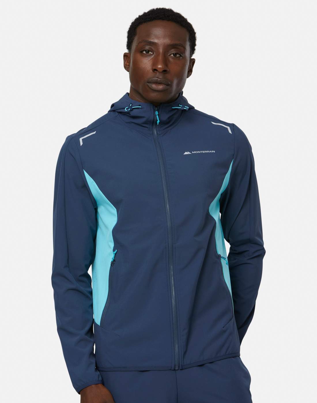 Men's Monterrain Lyder Woven Windrunner in Navy Blue | Medium