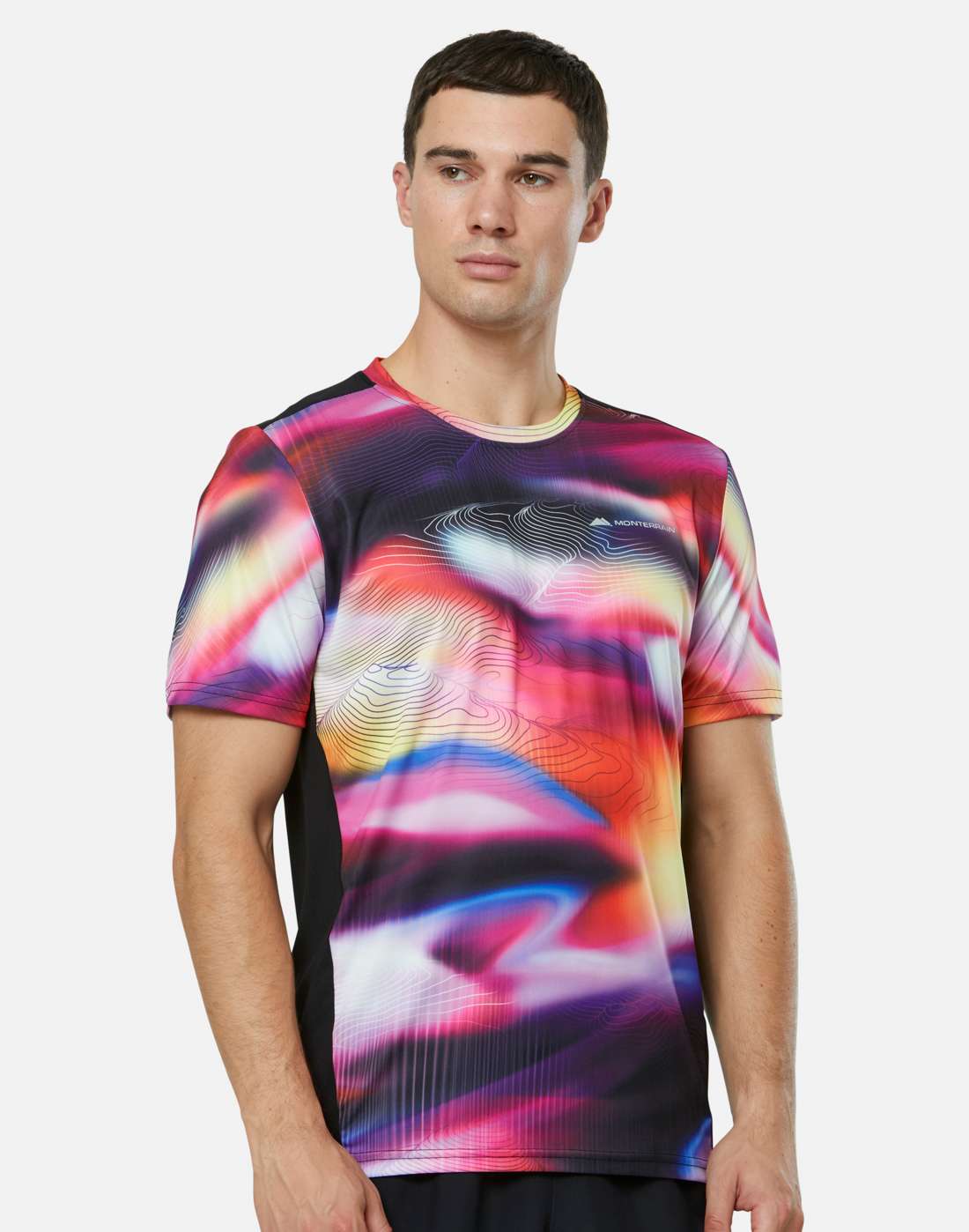 Men's Monterrain Heatmap T-Shirt in Black | XS | Polyester