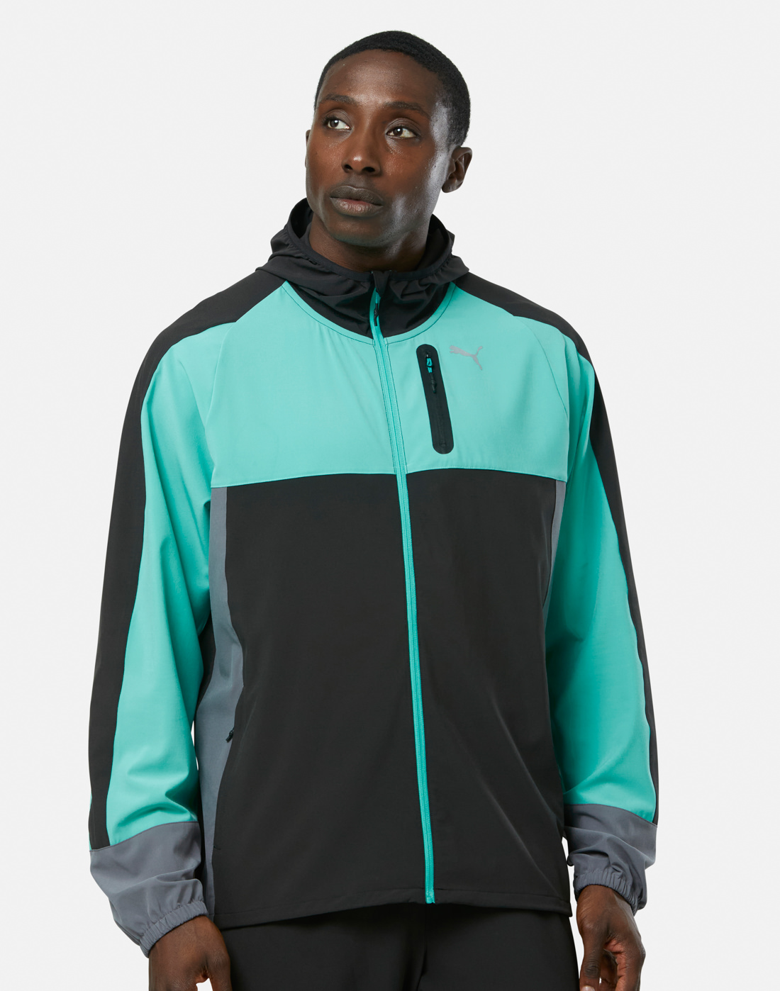 Men's Puma Speed Woven Tech Jacket in Black | Medium