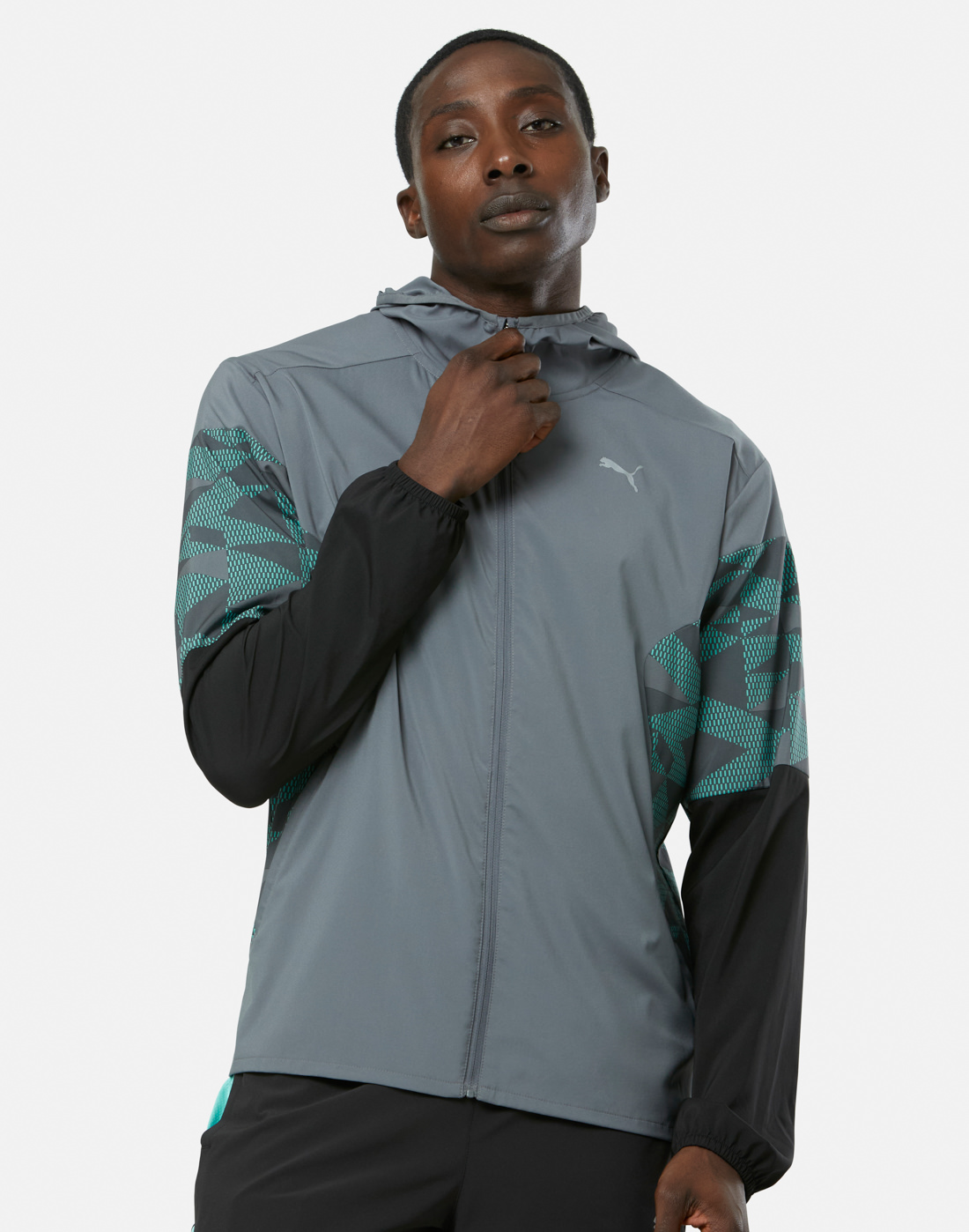 Men's Puma Speed Lightweight Woven Jacket in Grey | Medium