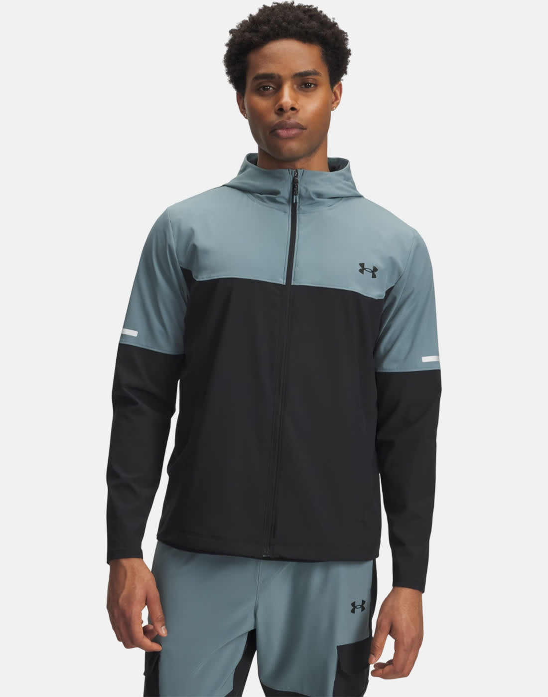 Men's Under Armour Tech Utility Woven Jacket in Black | XL | UA Tech