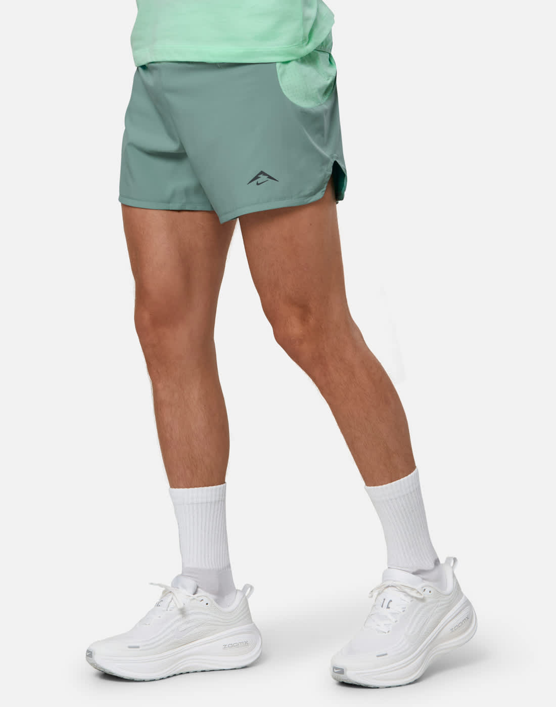 Men's Nike Trail 5in Shorts in Green/Black | XL | Polyester