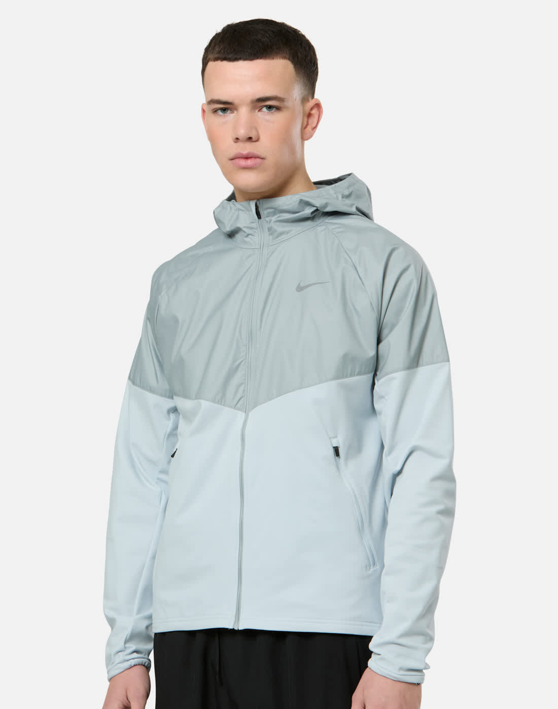 Men's Nike Repel Winterized Miler Jacket in Grey/Silver | Small | Polyester