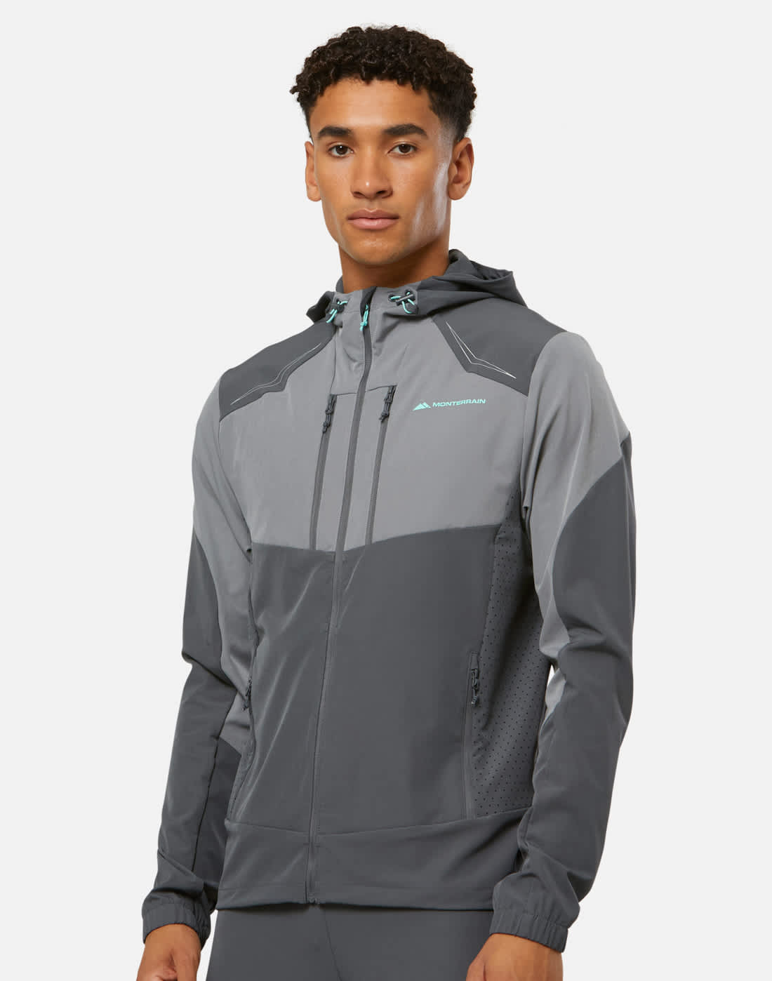 Men's Monterrain Orbit Woven Hoodie in Grey | Small | Polyester
