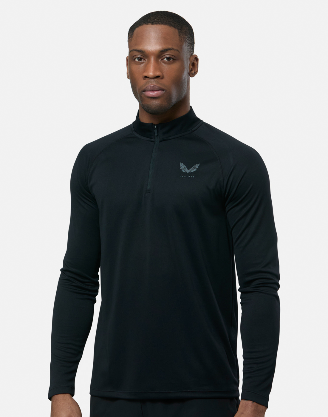 Men's Castore Adapt Half Zip Top in Black | XL