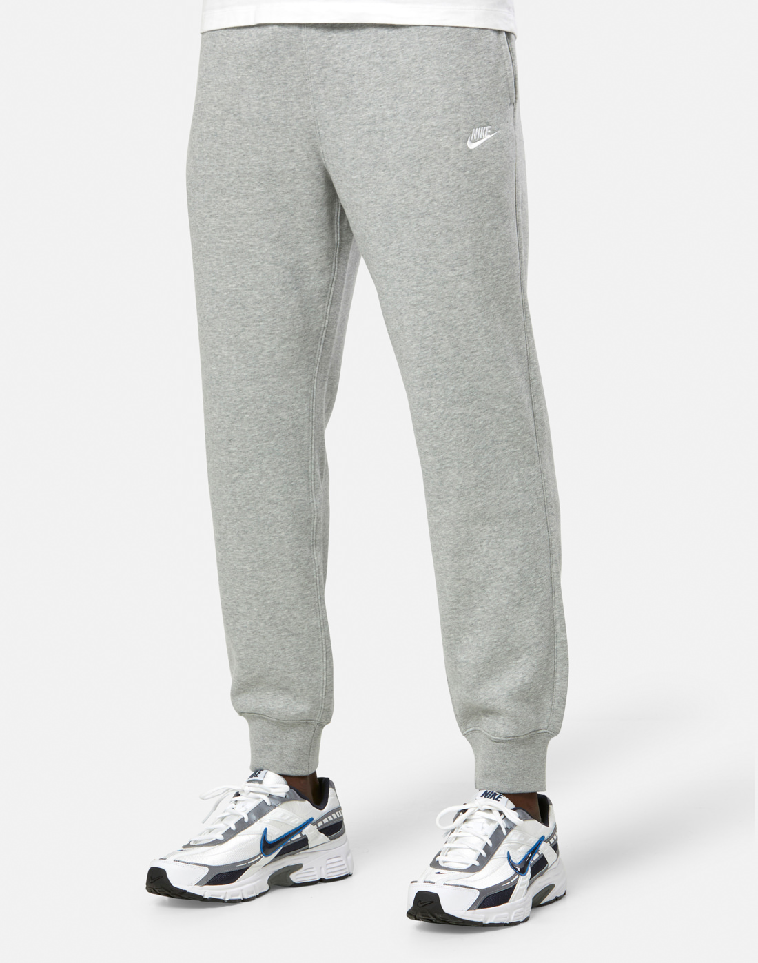 Men's Nike Club Joggers in Grey/White | XL | Fleece