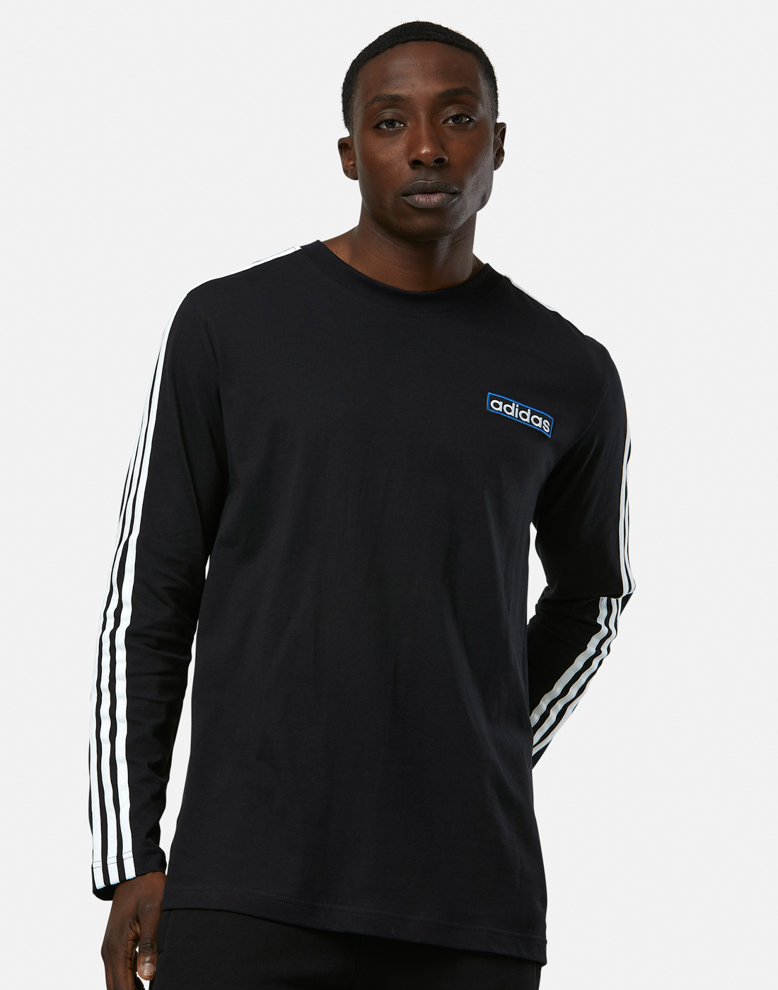 Men's Adidas Originals Adibreak Long Sleeved T-Shirt in Black | Small | Cotton